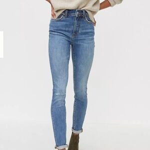 ANTHRO PILCRO AND THE LETTERPRESS Leopard Piping High Waist Skinny Jean Sz 25P